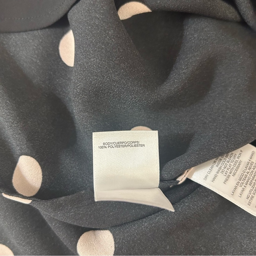 Anne Klein Polka Dot Blouse in Anne Black / Latte Size XS - Picture 11 of 11